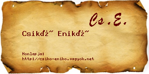 Csikó Enikő névjegykártya